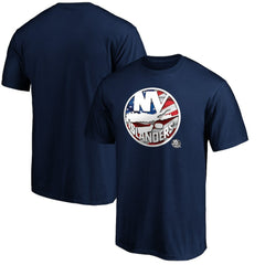NHL New York Islanders Banner Wave Logo T-Shirt - Navy