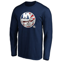 NHL New York Islanders Banner Wave Logo Long Sleeve T-Shirt - Navy