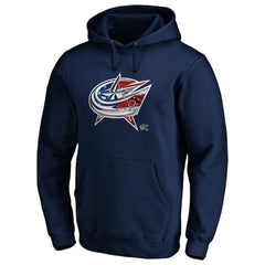 NHL Columbus Blue Jackets Banner Wave Logo Pullover Hoodie - Navy