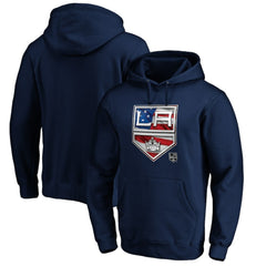 NHL Los Angeles Kings Banner Wave Logo Pullover Hoodie - Navy