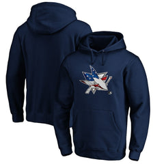 NHL San Jose Sharks Banner Wave Logo Pullover Hoodie - Navy