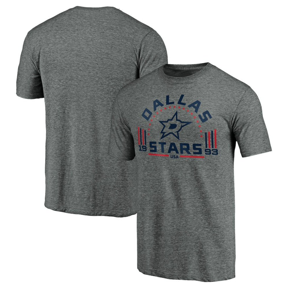 NHL Dallas Stars Team Freedom Tri-Blend T-Shirt - Heathered Gray