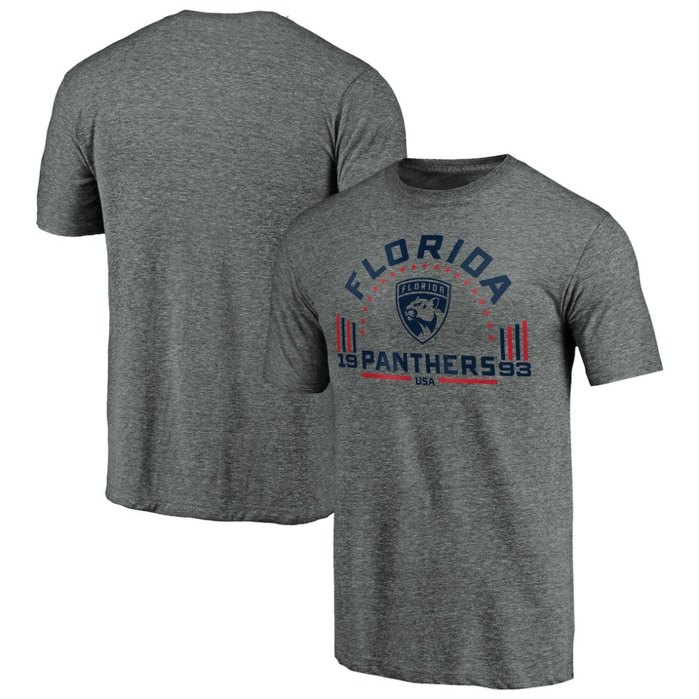 NHL Florida Panthers Team Freedom Tri-Blend T-Shirt - Heathered Gray