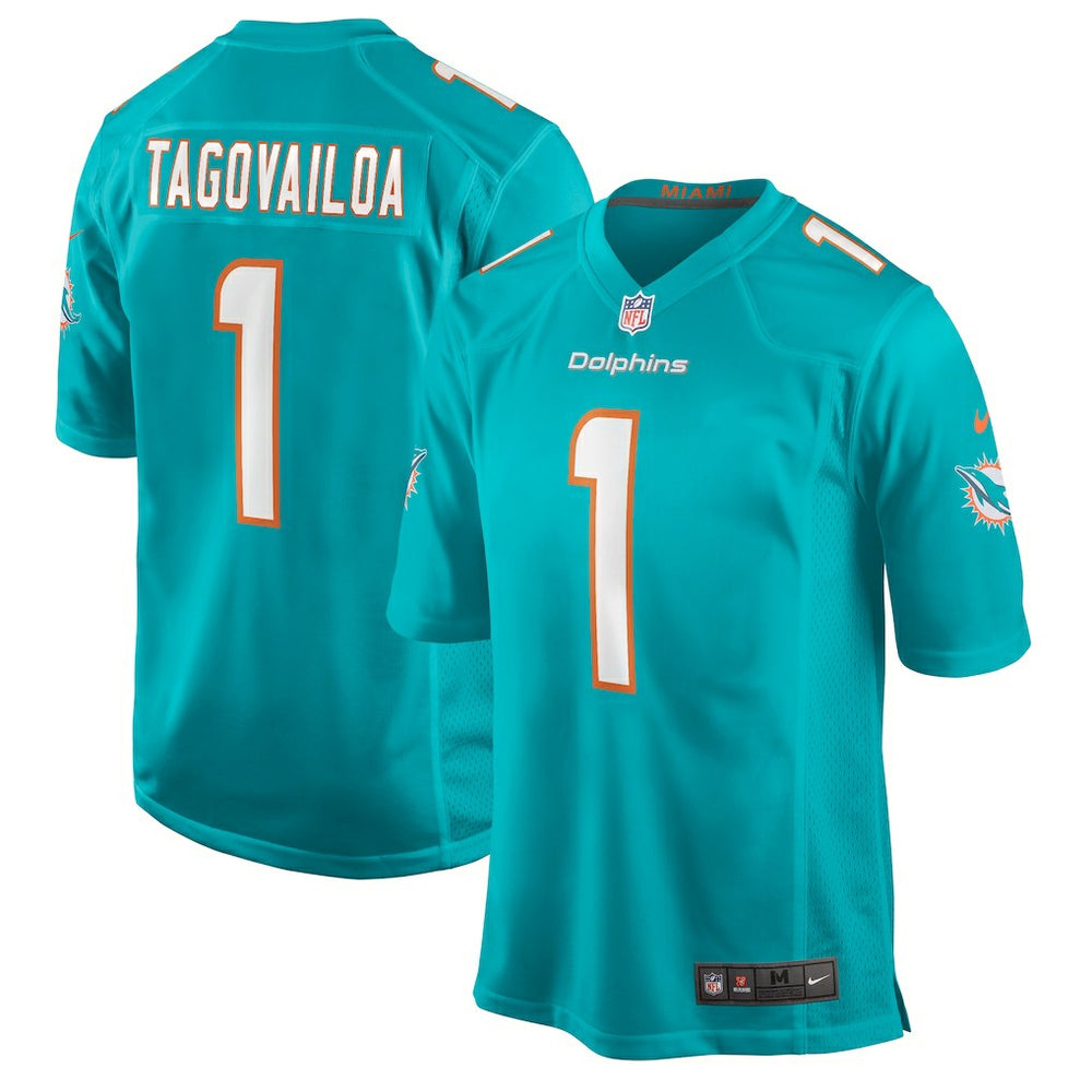 NFL Tua Tagovailoa Miami Dolphins Player Game Jersey - Aqua
