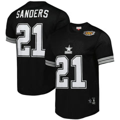 Deion Sanders Dallas Cowboys Retired Player Name & Number Mesh Top Black