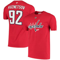 NHL Evgeny Kuznetsov Washington Capitals Fanatics Name & Number T-Shirt - Red
