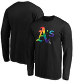 Athletics Team Pride Logo Long Sleeve T-Shirt - Black T-shirts