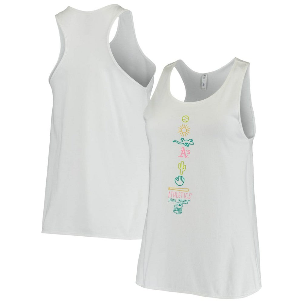 Athletics Soft as a Grape Women's Local Team Lineup Tank Top - White Tanks