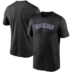 Colorado Rockies Nike Wordmark Legend Performance T-Shirt - Black T-shirts