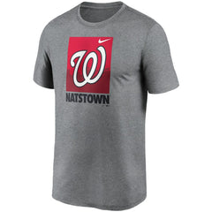 Washington Nationals Nike Local Logo Legend T-Shirt - Heathered Gray T-shirts
