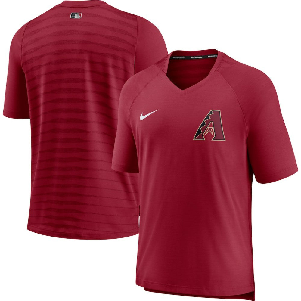 Arizona Diamondbacks Nike Authentic Collection Pregame Performance V-Neck T-Shirt - Red T-shirts