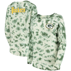 Green Bay Packers New Era Women's Tie-Dye Long Sleeve T-Shirt Green