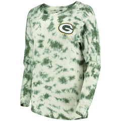 Green Bay Packers New Era Women's Tie-Dye Long Sleeve T-Shirt Green