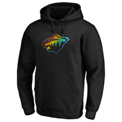 NHL Minnesota Wild Team Pride Logo Pullover Hoodie - Black