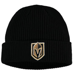 NHL Vegas Golden Knights Fanatics Core Primary Logo Cuffed Knit Hat - Black