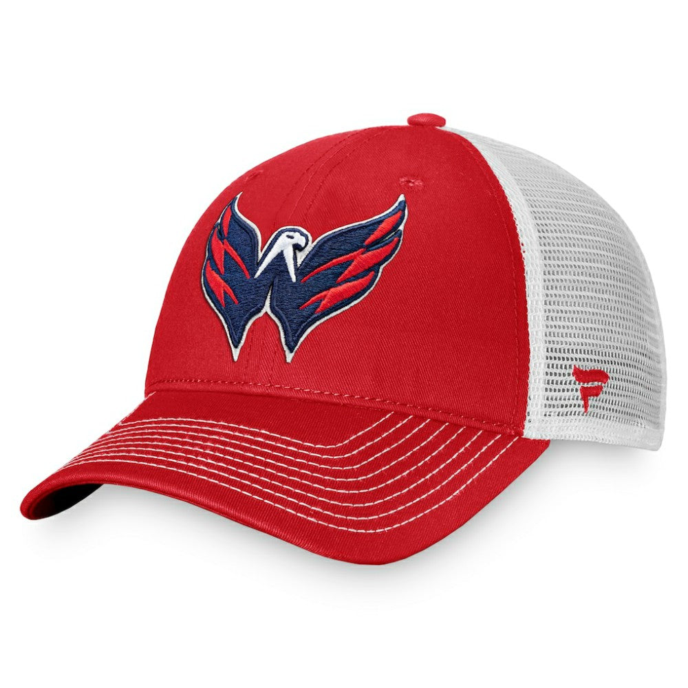 NHL Washington Capitals Fanatics Core Primary Logo Trucker Adjustable Hat - Red/White
