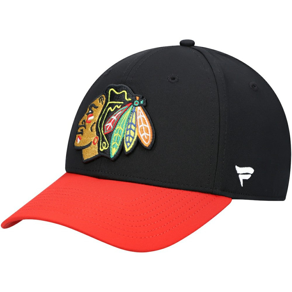 NHL Chicago Blackhawks Fanatics Core Primary Logo Flex Hat - Black