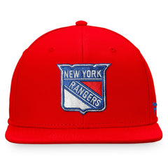 NHL New York Rangers Fanatics Core Primary Logo Fitted Hat - Red