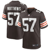 NFL Clay Matthews Cleveland Browns Game Retired Player Jersey - Brown