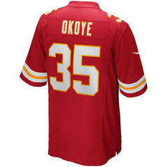 NFL Christian Okoye Kansas City Chiefs Game Retired Player Jersey - Red