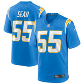 NFL Junior Seau Los Angeles Chargers Game Retired Player Jersey - Powder Blue
