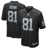 NFL Tim Brown Las Vegas Raiders Game Retired Player Jersey - Black