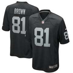 NFL Tim Brown Las Vegas Raiders Game Retired Player Jersey - Black