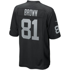 NFL Tim Brown Las Vegas Raiders Game Retired Player Jersey - Black