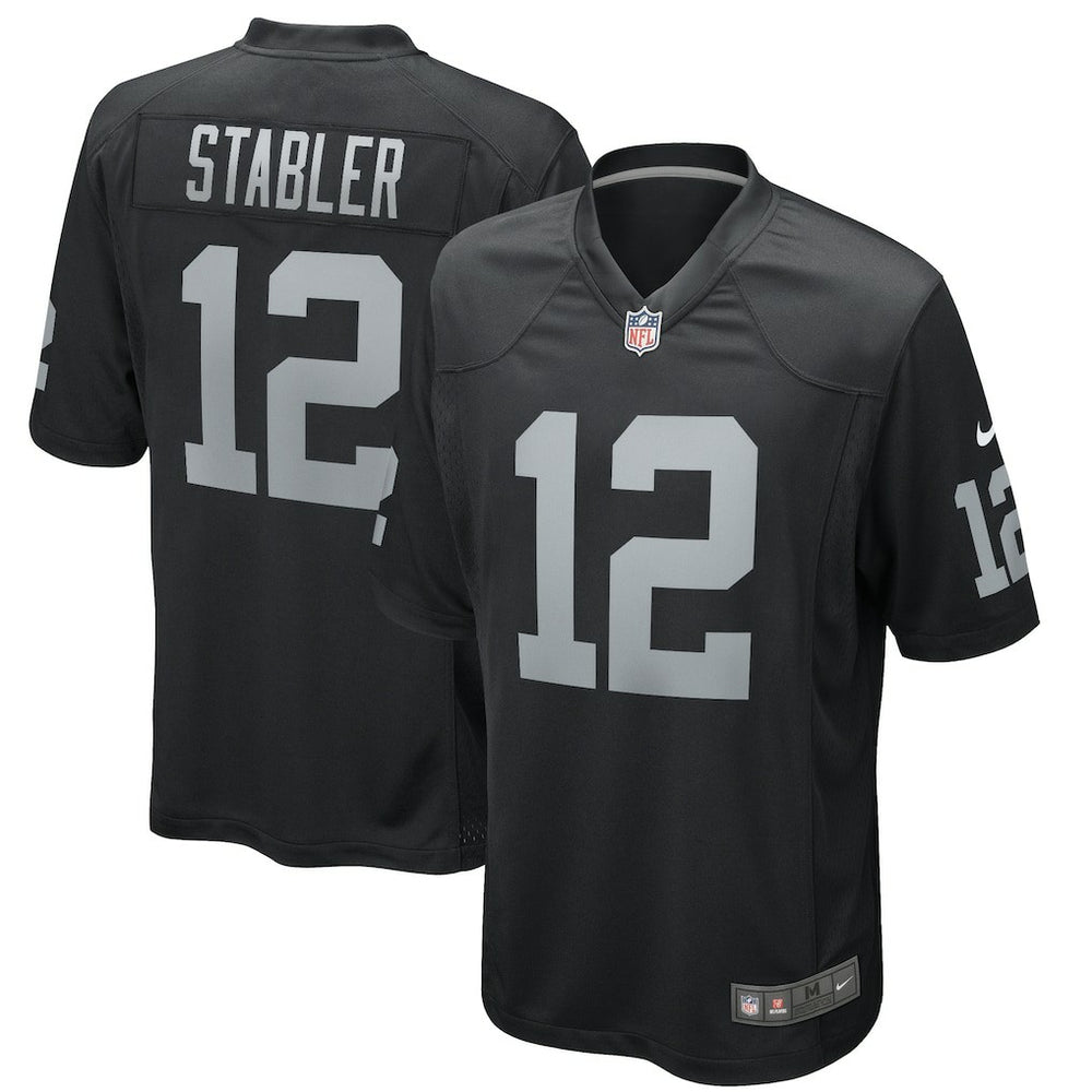 Ken Stabler Las Vegas Raiders Game Retired Player Jersey Black