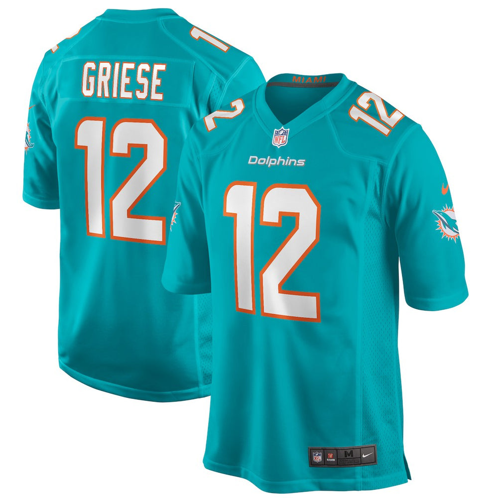NFL Bob Griese Miami Dolphins Game Retired Player Jersey - Aqua