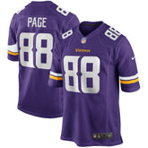 NFL Alan Page Minnesota Vikings Game Retired Player Jersey - Purple