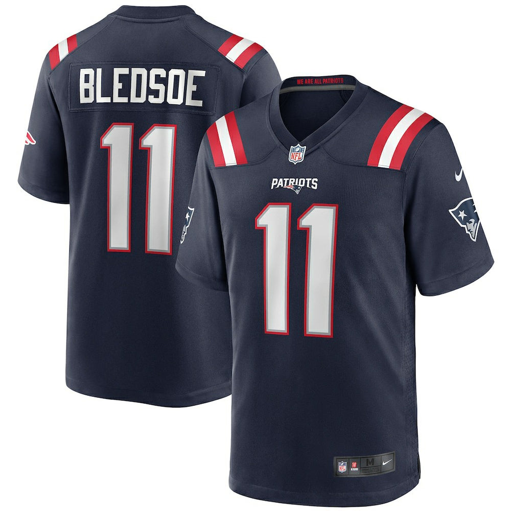 NFL Drew Bledsoe New England Patriots Game Retired Player Jersey - Navy