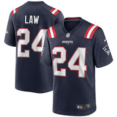 NFL Ty Law New England Patriots Game Retired Player Jersey - Navy