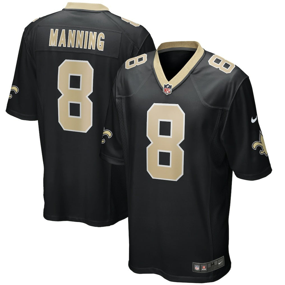 NFL Archie Manning New Orleans Saints Game Retired Player Jersey - Black