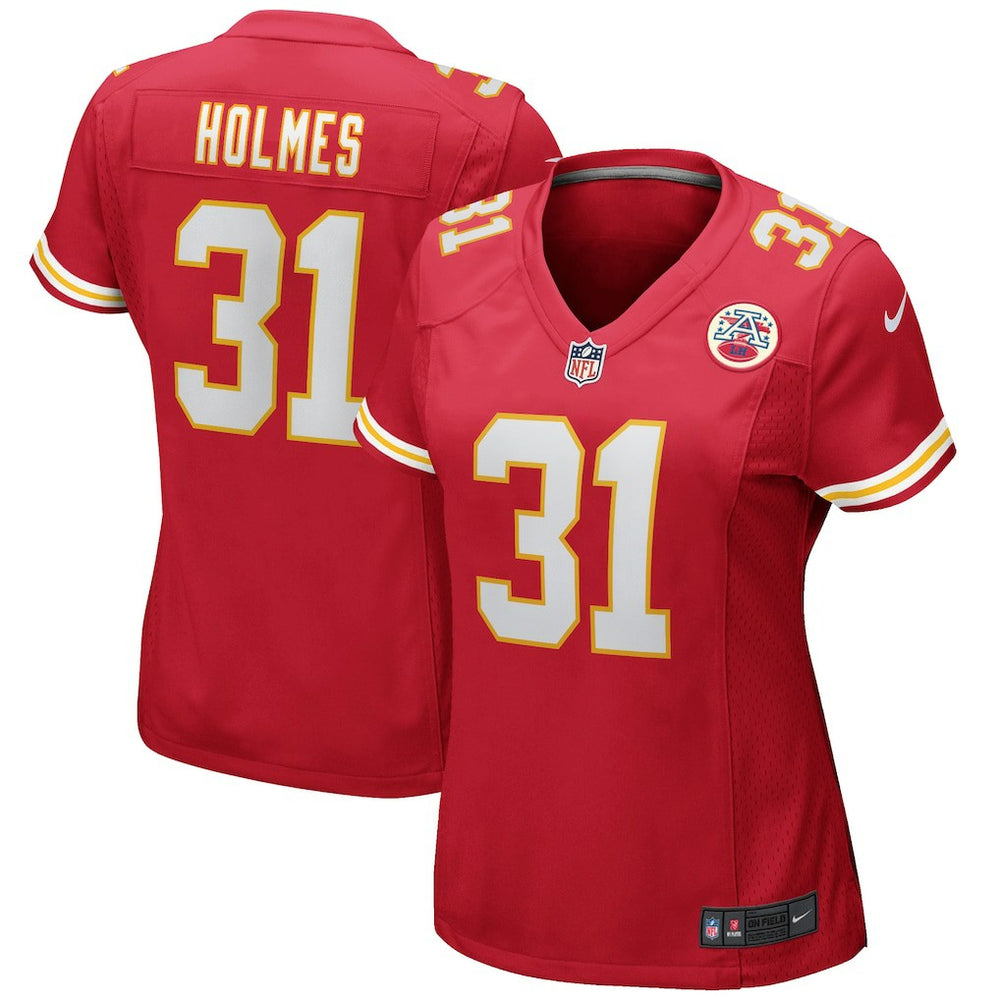 NFL Priest Holmes Kansas City Chiefs Women's Game Retired Player Jersey - Red