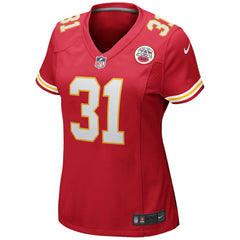 NFL Priest Holmes Kansas City Chiefs Women's Game Retired Player Jersey - Red