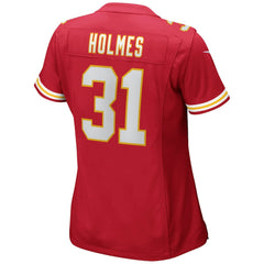 NFL Priest Holmes Kansas City Chiefs Women's Game Retired Player Jersey - Red