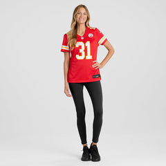 NFL Priest Holmes Kansas City Chiefs Women's Game Retired Player Jersey - Red