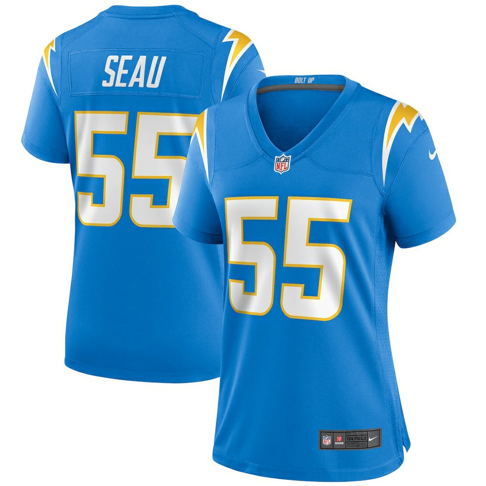 NFL Junior Seau Los Angeles Chargers Women's Game Retired Player Jersey - Powder Blue