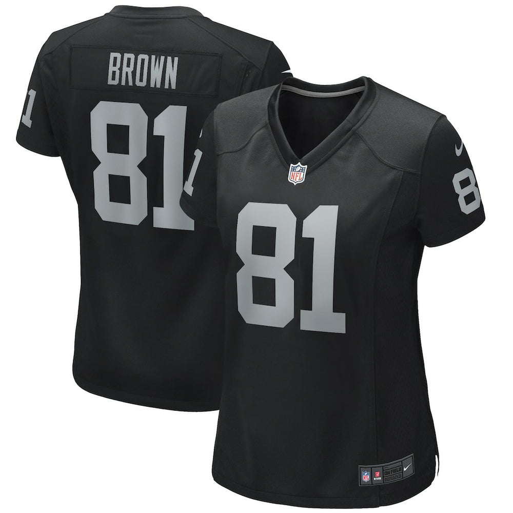 NFL Tim Brown Las Vegas Raiders Women's Game Retired Player Jersey - Black