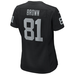 NFL Tim Brown Las Vegas Raiders Women's Game Retired Player Jersey - Black