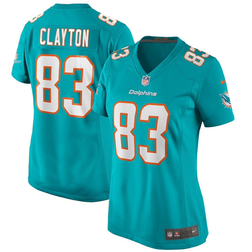 NFL Mark Clayton Miami Dolphins Women's Game Retired Player Jersey - Aqua