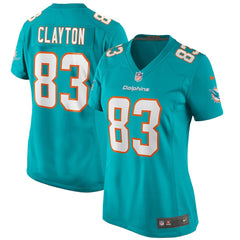 NFL Mark Clayton Miami Dolphins Women's Game Retired Player Jersey - Aqua