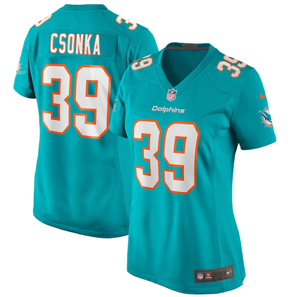 NFL Larry Csonka Miami Dolphins Women's Game Retired Player Jersey - Aqua