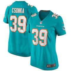 NFL Larry Csonka Miami Dolphins Women's Game Retired Player Jersey - Aqua