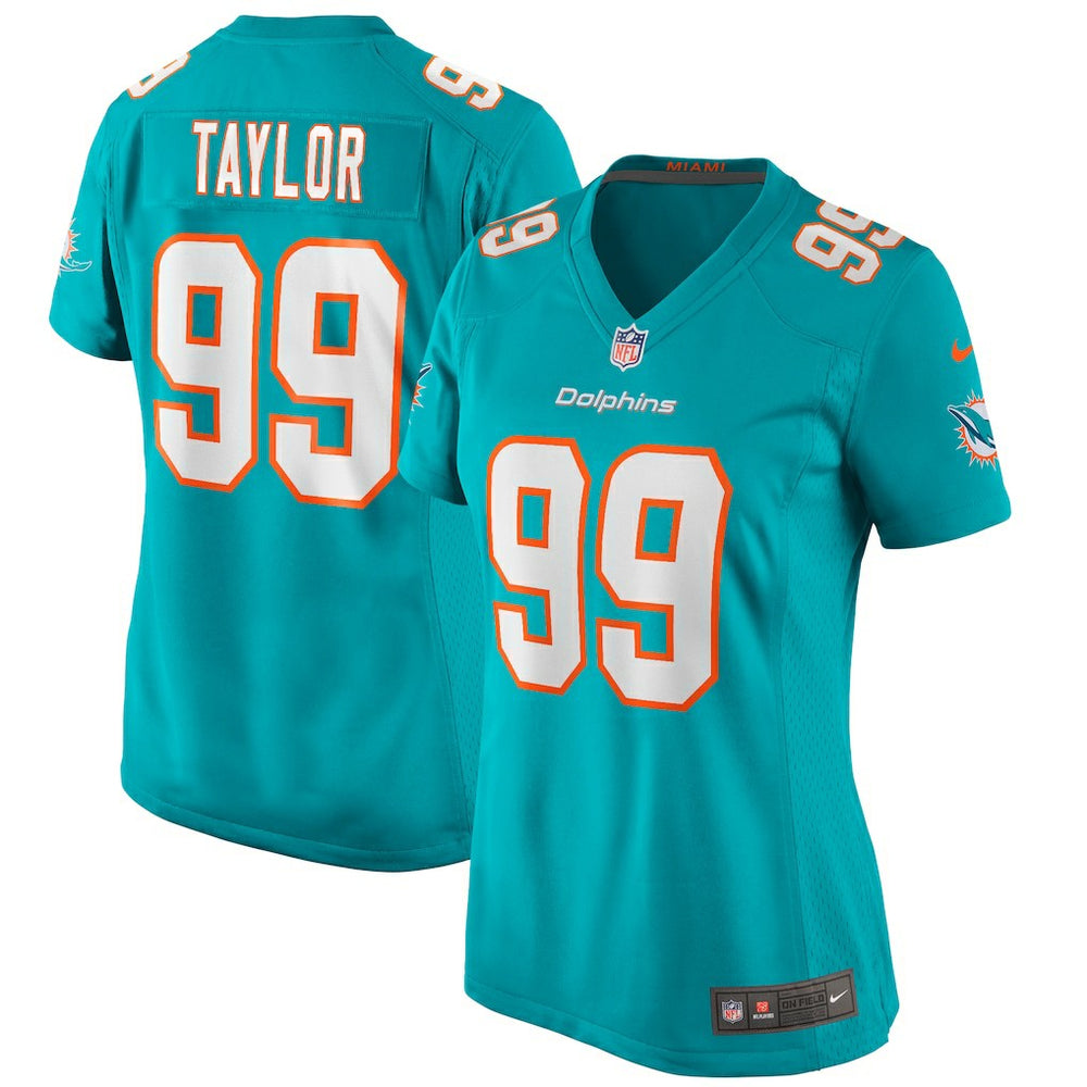 NFL Jason Taylor Miami Dolphins Women's Game Retired Player Jersey - Aqua