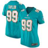 Jason Taylor Miami Dolphins Women's Game Retired Player Jersey Aqua