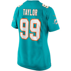 Jason Taylor Miami Dolphins Women's Game Retired Player Jersey Aqua