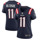 NFL Drew Bledsoe New England Patriots Women's Game Retired Player Jersey - Navy