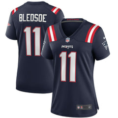 NFL Drew Bledsoe New England Patriots Women's Game Retired Player Jersey - Navy